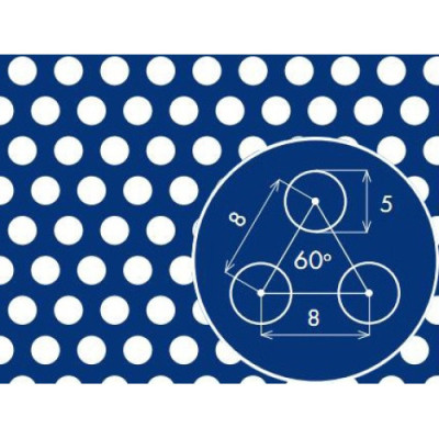 Перфорований оцинкований лист PP Rv5-8/1/1000x2000